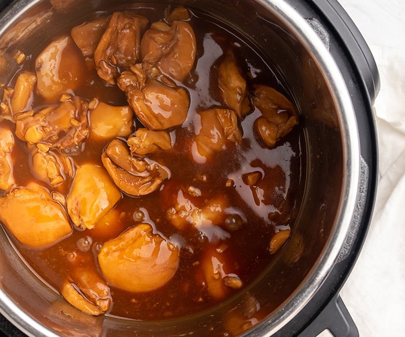 Caramelised, thick teriyaki sauce in Instant Pot