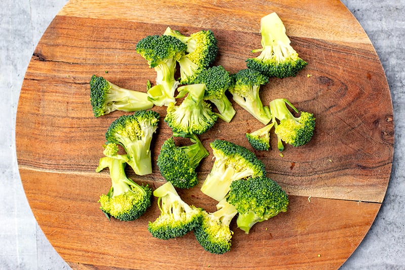 Broccoli cut for pasta