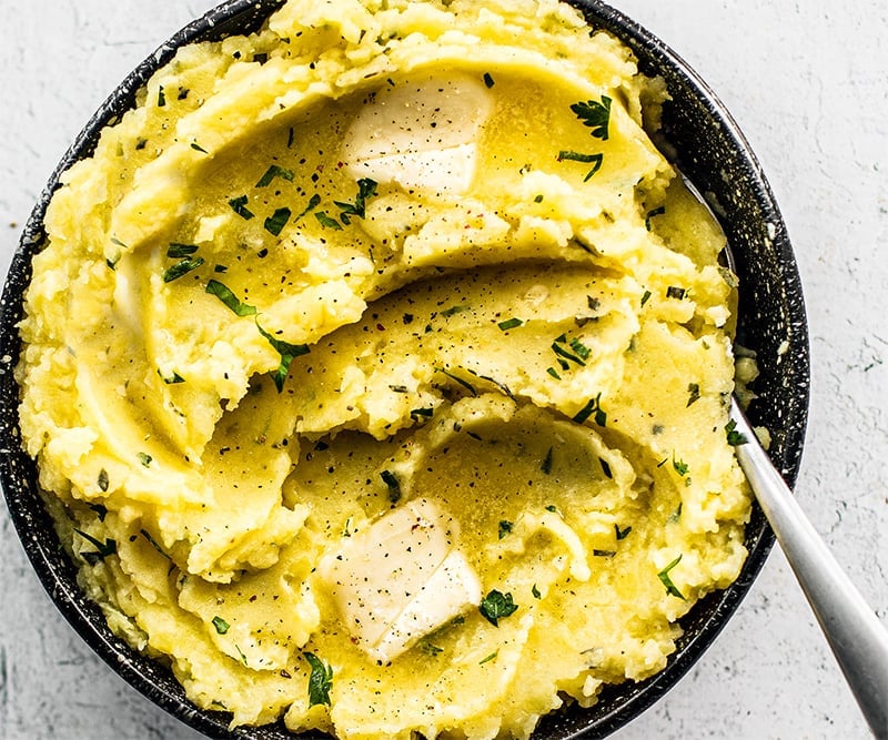 herb garlic mashed potatoes