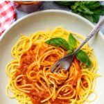 Instant Pot Spaghetti Sauce with Fresh Tomatoes & Basil