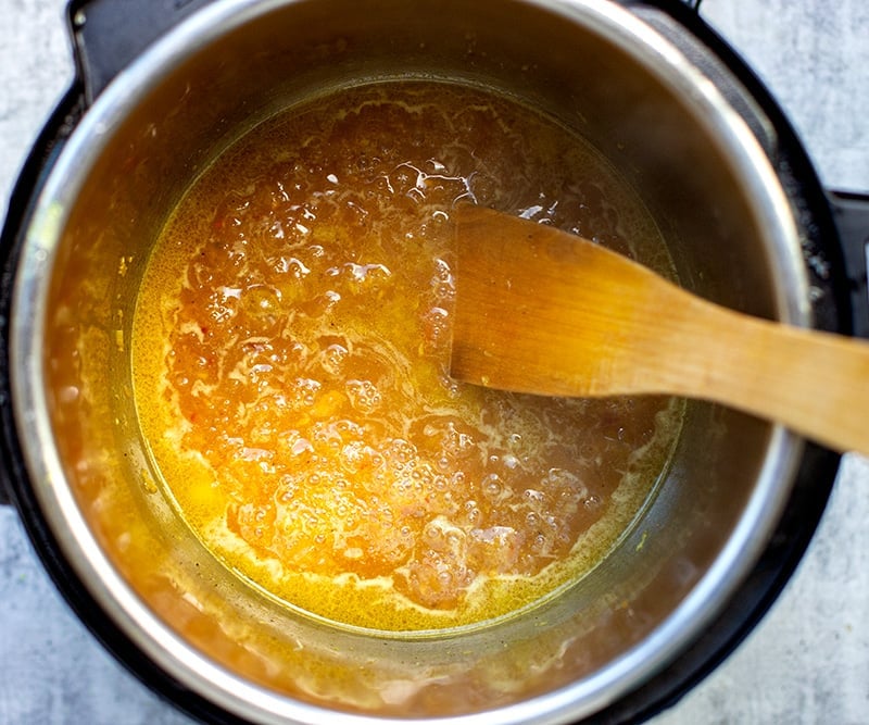Reduce sauce on Saute