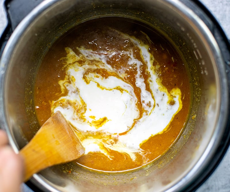 Add more coconut milk to the sauce