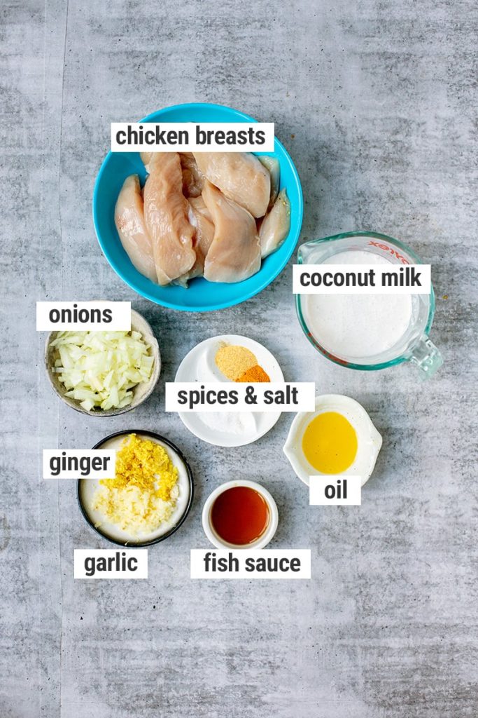 Coconut lime chicken ingredients