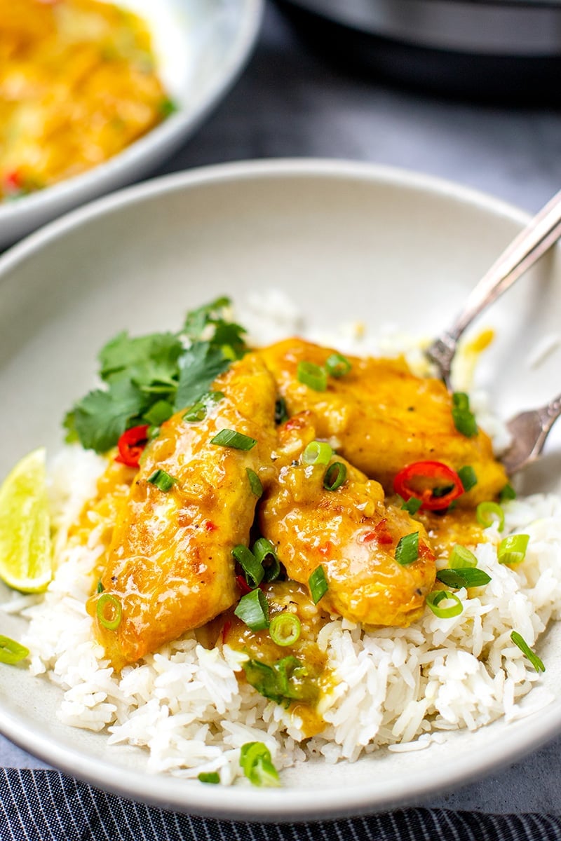 Instant pot chicken 2025 rice coconut milk