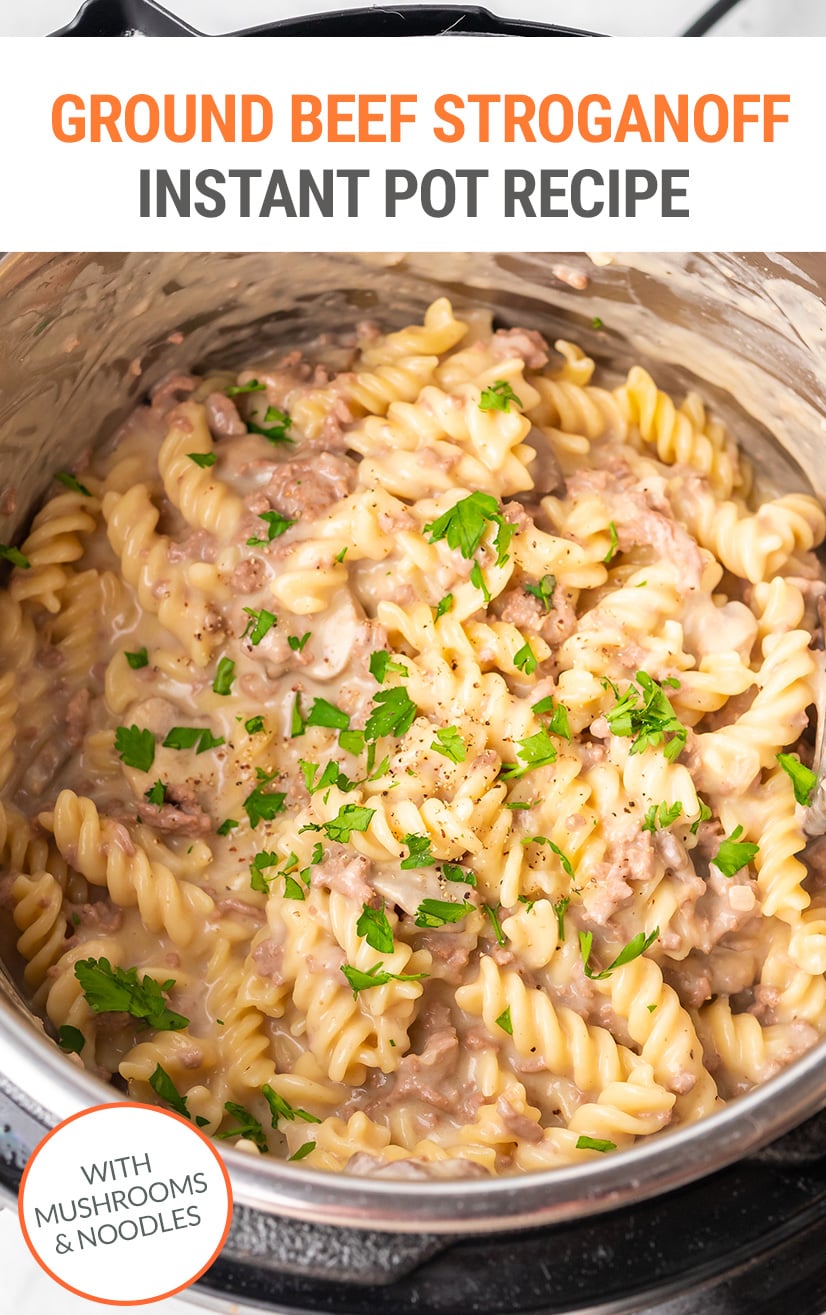 Instant Pot Ground Beef Stroganoff