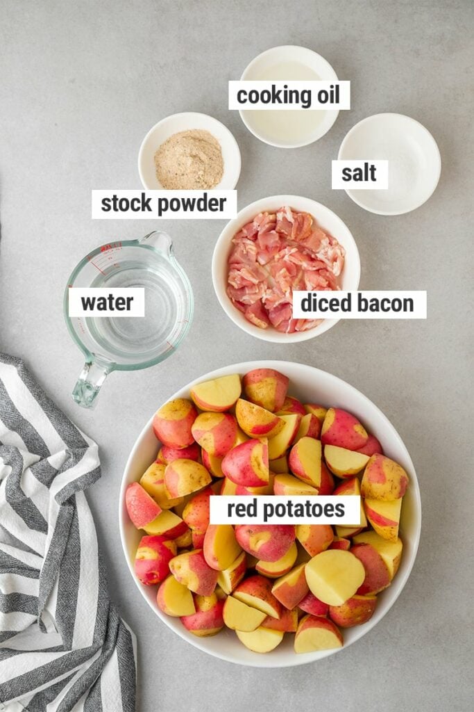 Instant Pot ranch potatoes ingredients for cooking