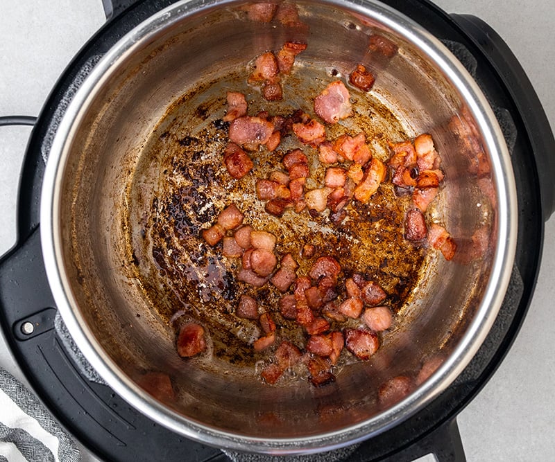 Frying the bacon in the Instant Pot