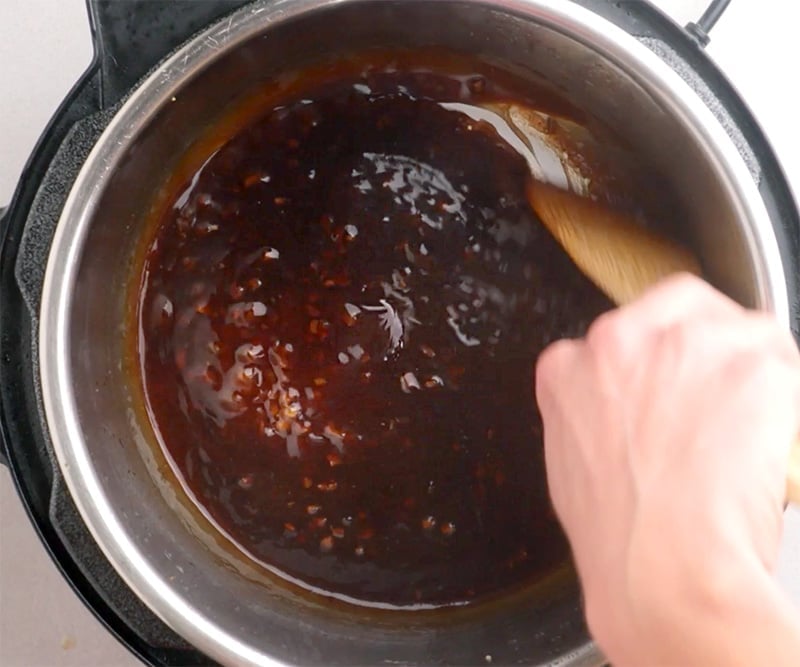 Thicken until the sauce is caramelised