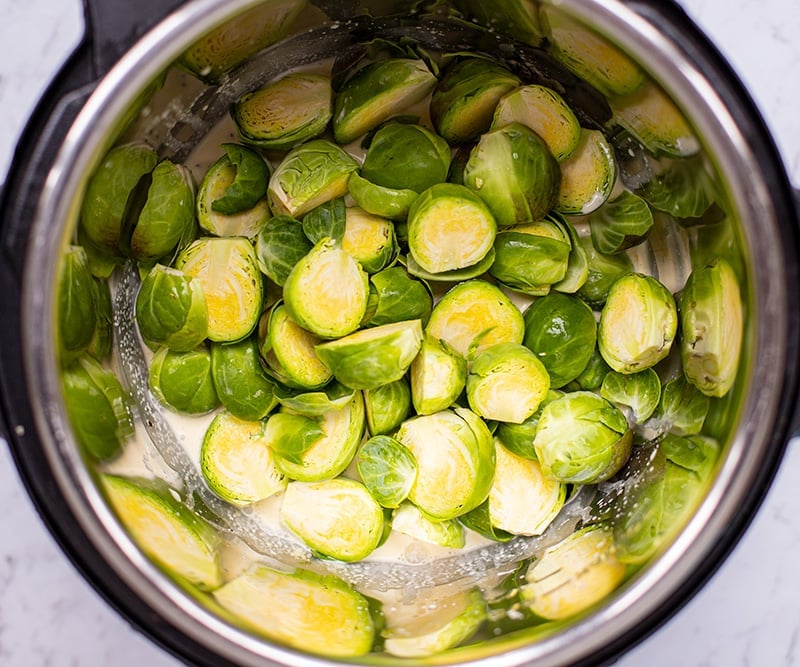 Add Brussels Sprouts to the cream