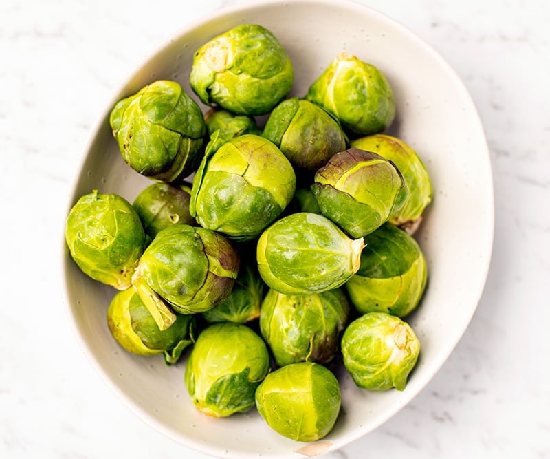 Whole Brussels sprouts