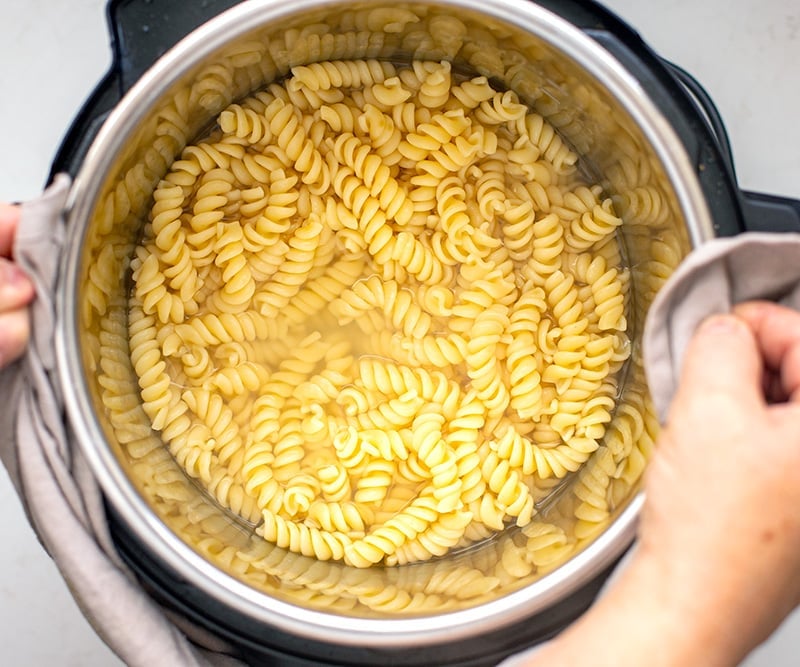 Strain the pasta