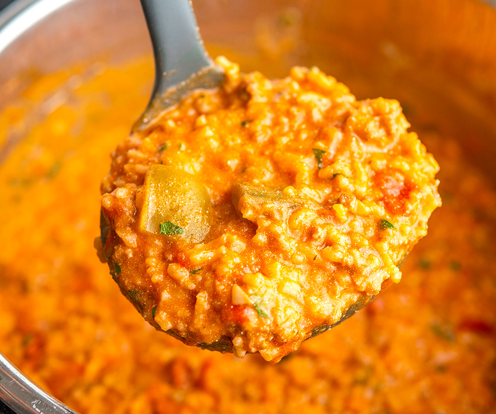 Finished Stuffed pepper soup Instant Pot