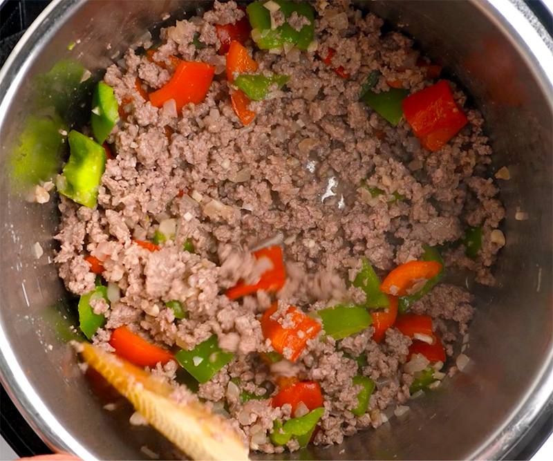 Beef and bell peppers