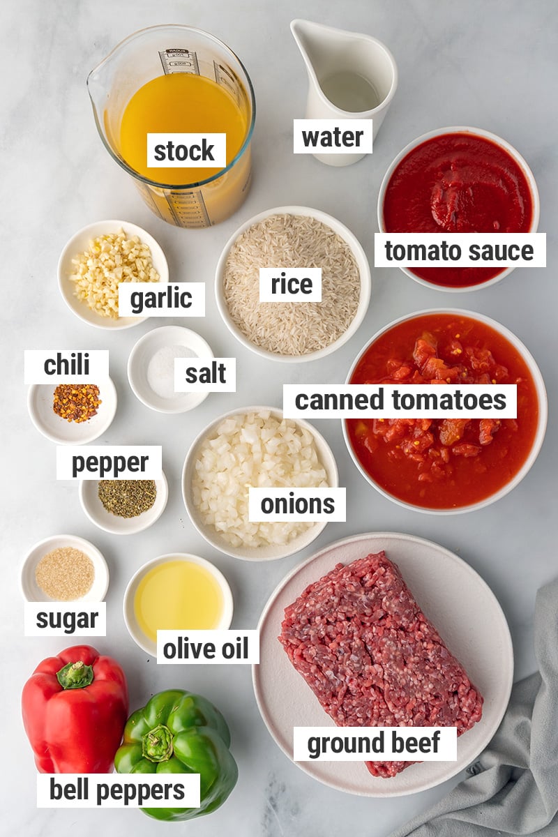 Stuffed pepper soup ingredients