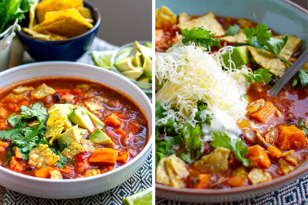 Instant Pot Sweet Potato Tortilla Soup