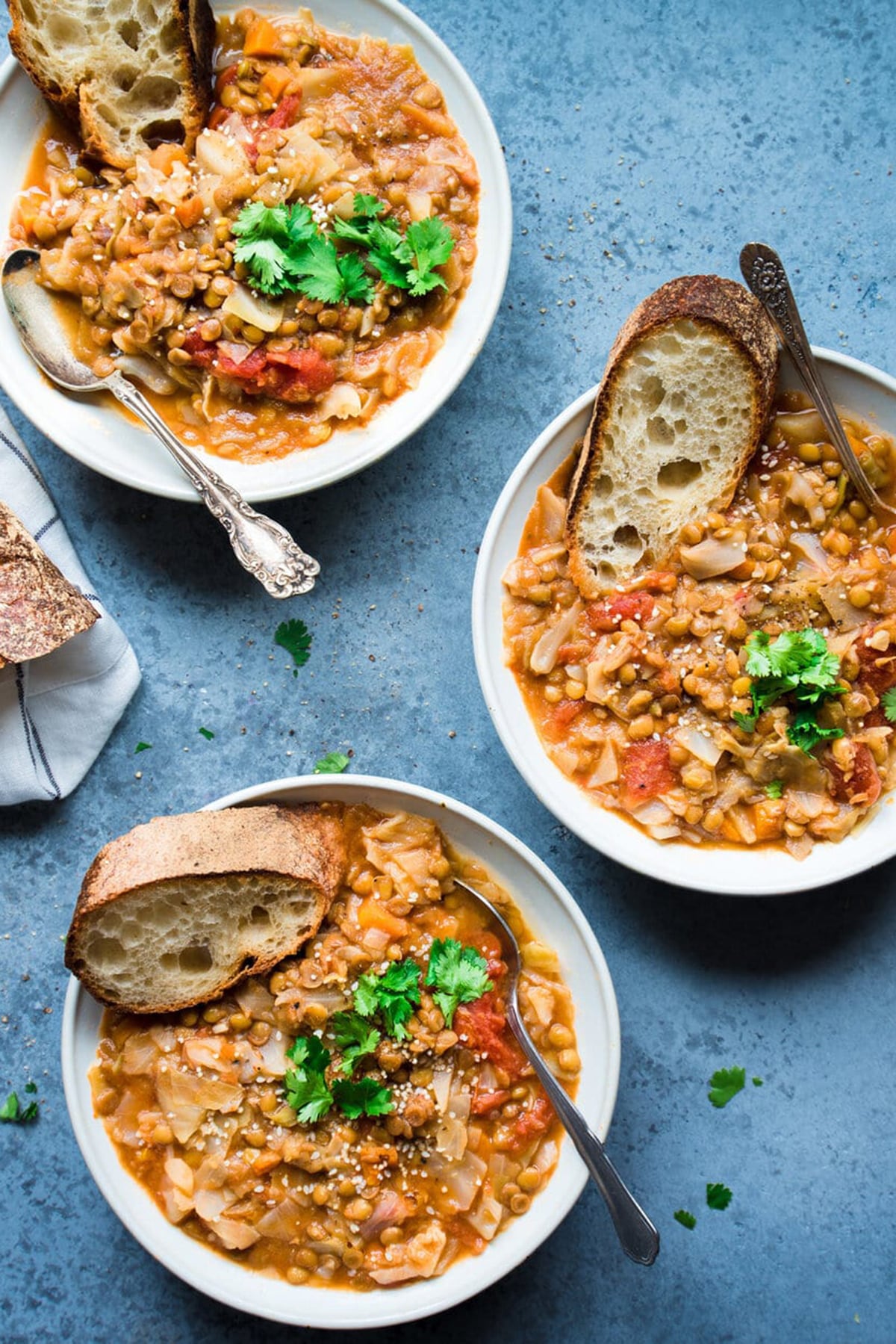 Vegan Instant Pot Lentil and Cabbage Soup