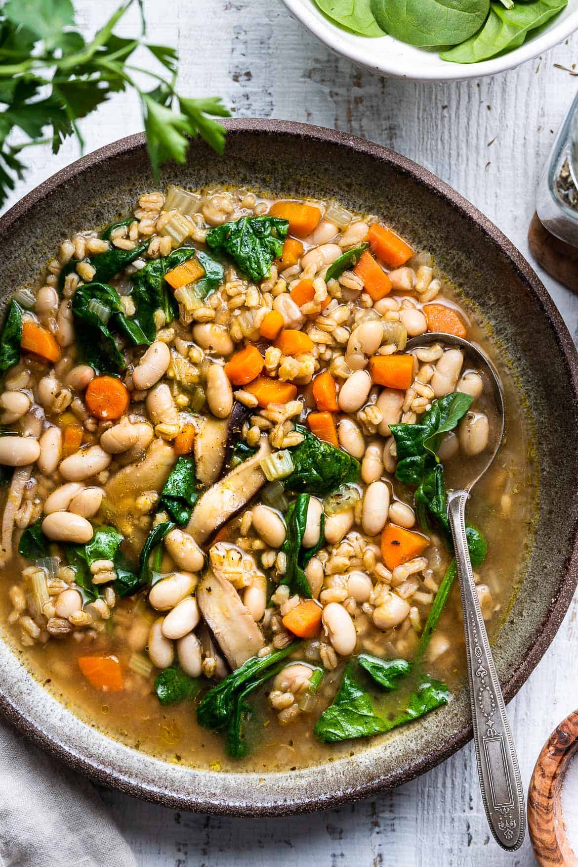 Instant Pot Bean Soup with Pearl Barley
