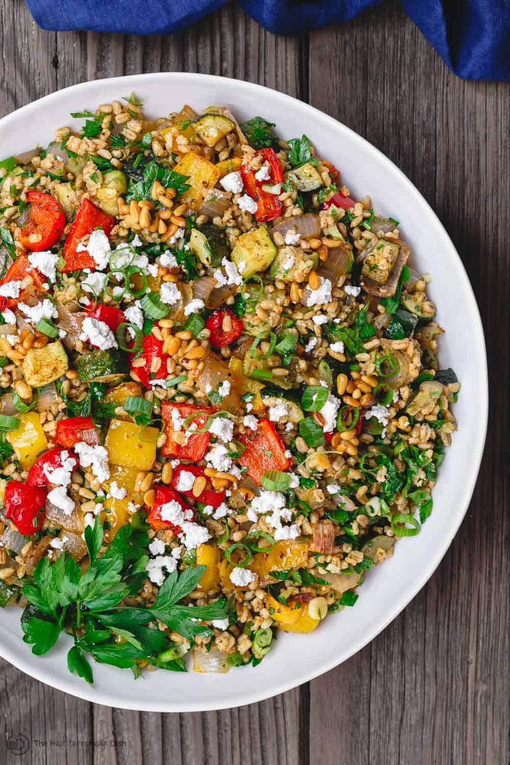 Mediterranean Roasted Vegetables Barley Recipe