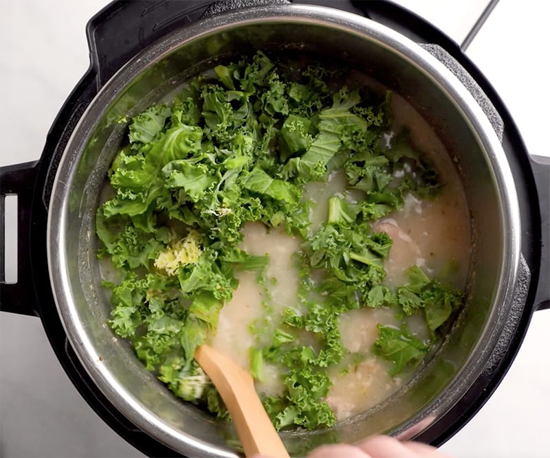 Add kale to the stew