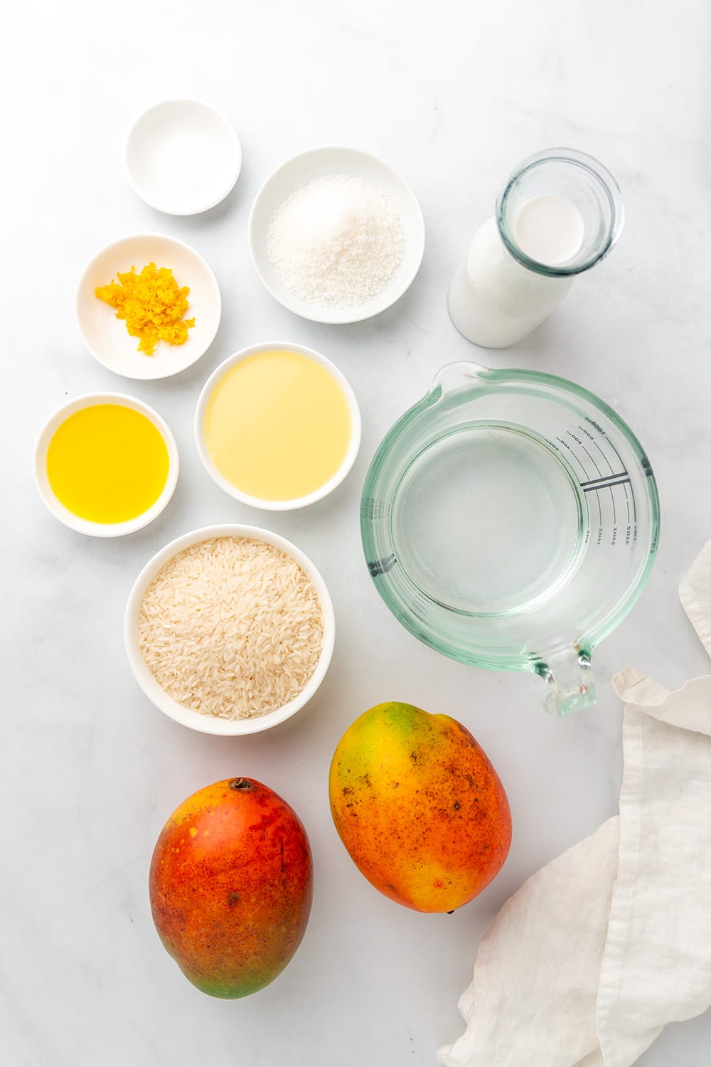 Ingredients for Instant Pot Coconut Rice Pudding