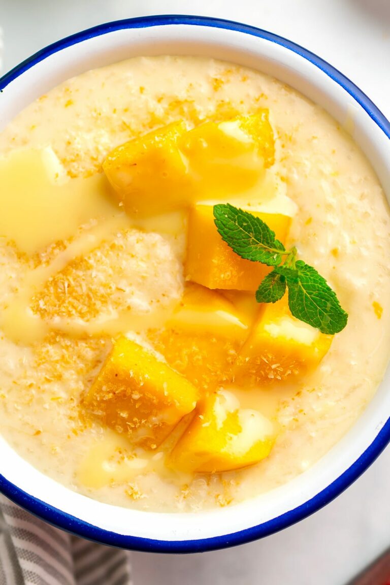 Instant Pot Coconut Rice Pudding With Mango