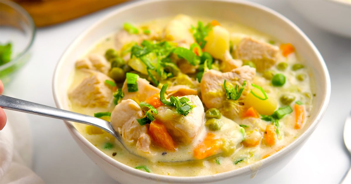 Instant Pot Chicken Stew With Leeks, Carrots & Peas