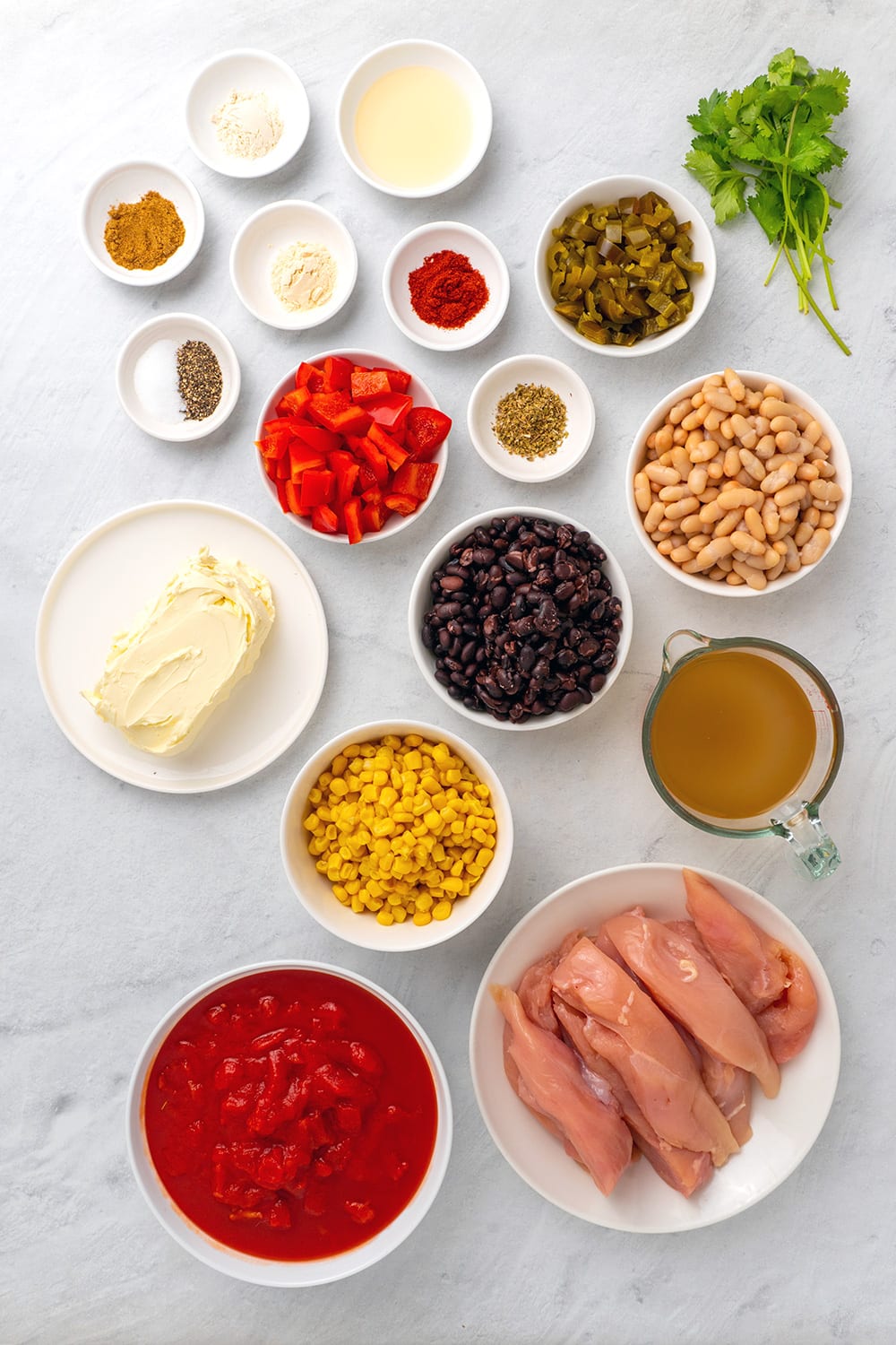 Ingredients for Instant Pot Chicken Taco Chili