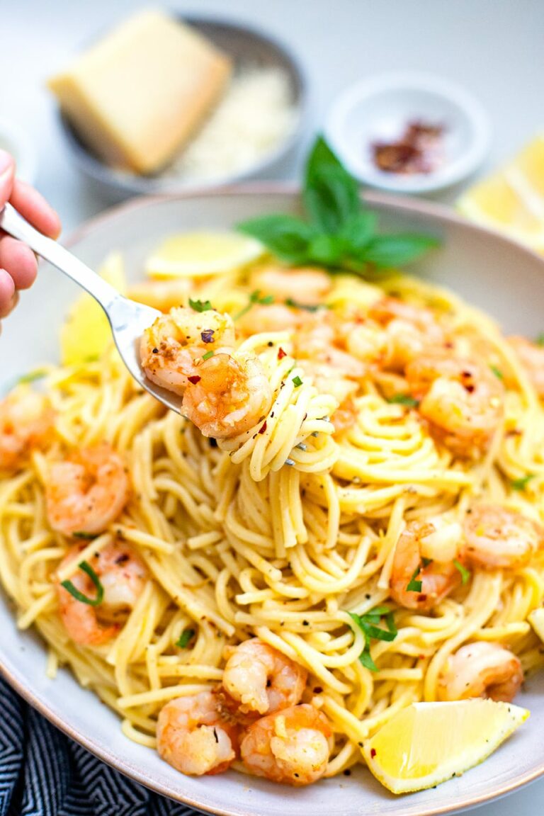 Instant Pot Spaghetti With Shrimp Scampi