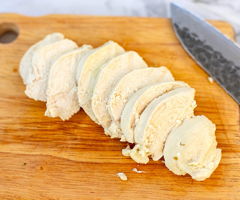 Slice the breasts or keep for later use. Reserve the stock to use in a sauce, soups or stews.