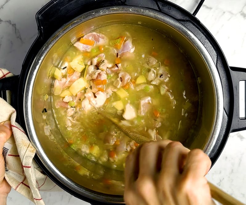 stir the soup
