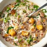 instant pot chicken wild rice soup recipe feature