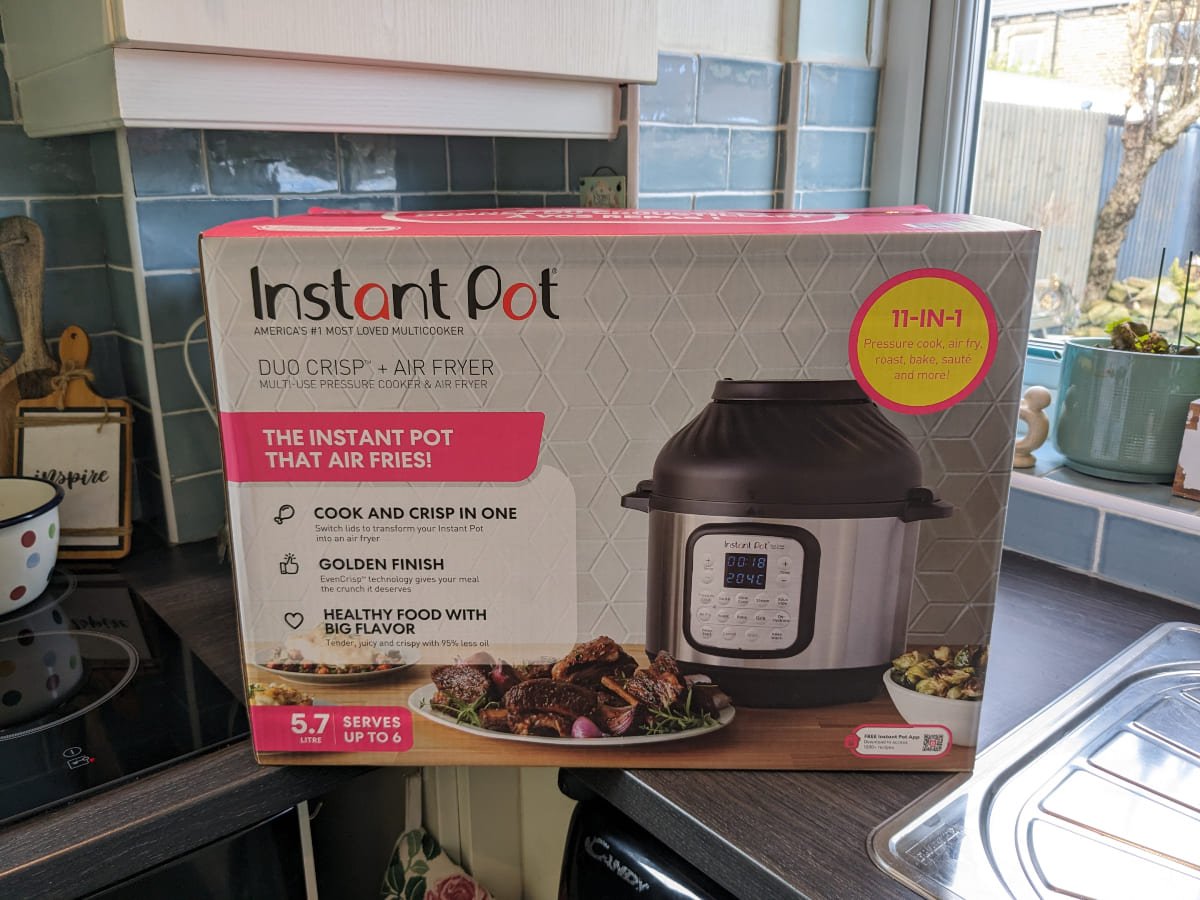 Instant Pot in a box on the kitchen counter