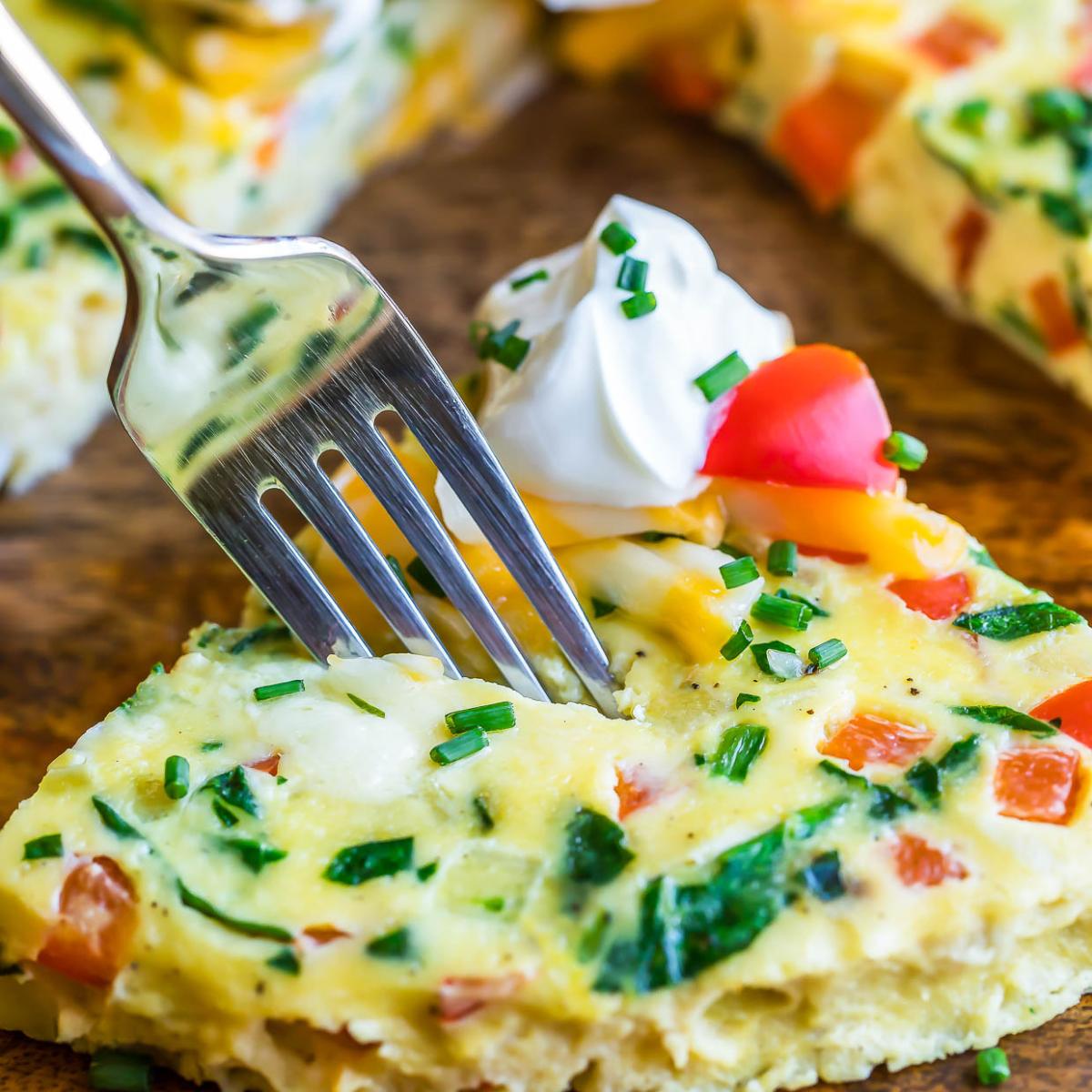 A hearty Instant Pot Frittata Breakfast Casserole with eggs, vegetables, and cheese, cooked to perfection for a quick and satisfying breakfast or brunch.







