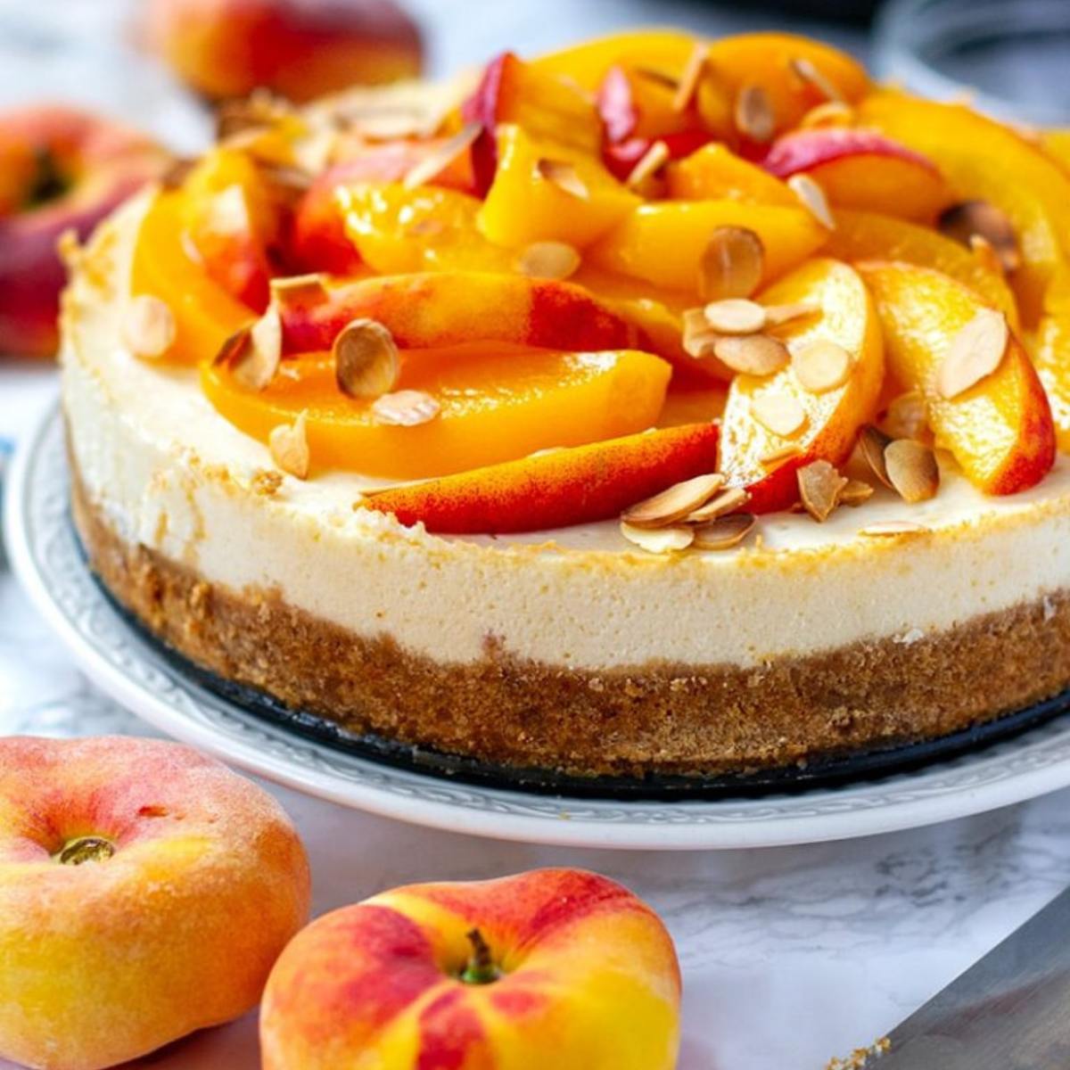 A creamy and indulgent Instant Pot Peach Cheesecake with a smooth, velvety filling, topped with sweet, juicy peaches and a buttery graham cracker crust.







