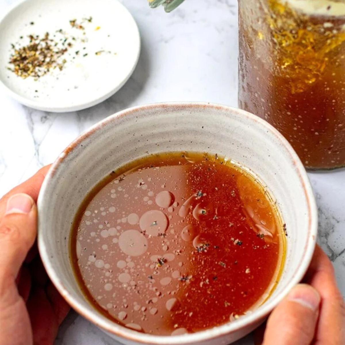A rich and nourishing Beef Bone Broth made with marrow bones, aromatic vegetables, and herbs, simmered to perfection in the Instant Pot for a deep, flavorful broth.







