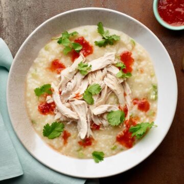 Dutch Oven Slow Cooker Chicken and Ginger Congee