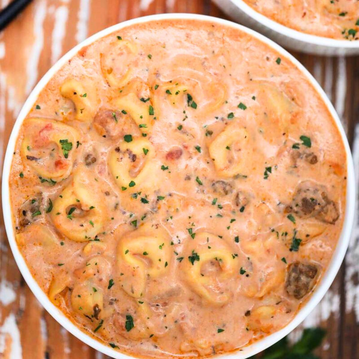 Tortellini Soup with Sausage