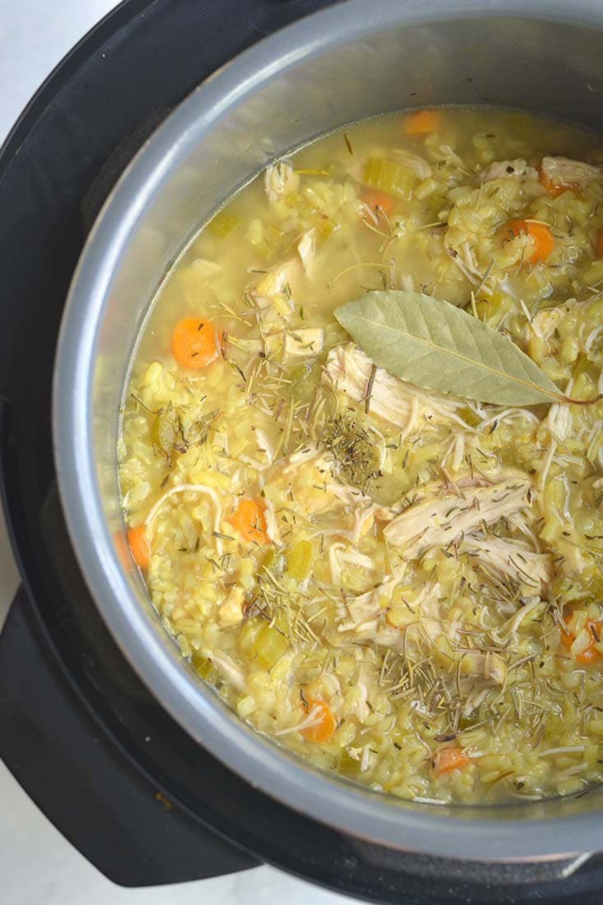 Instant Pot Turmeric Chicken Rice Soup