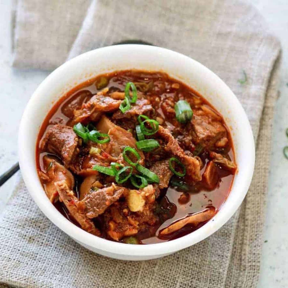 Instant Pot Low-Carb Kimchi Beef Stew 