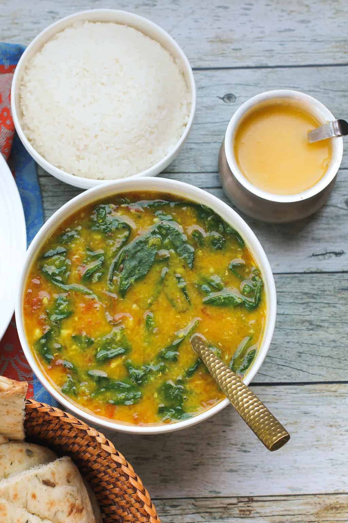 Instant Pot Spinach Dal With Rice