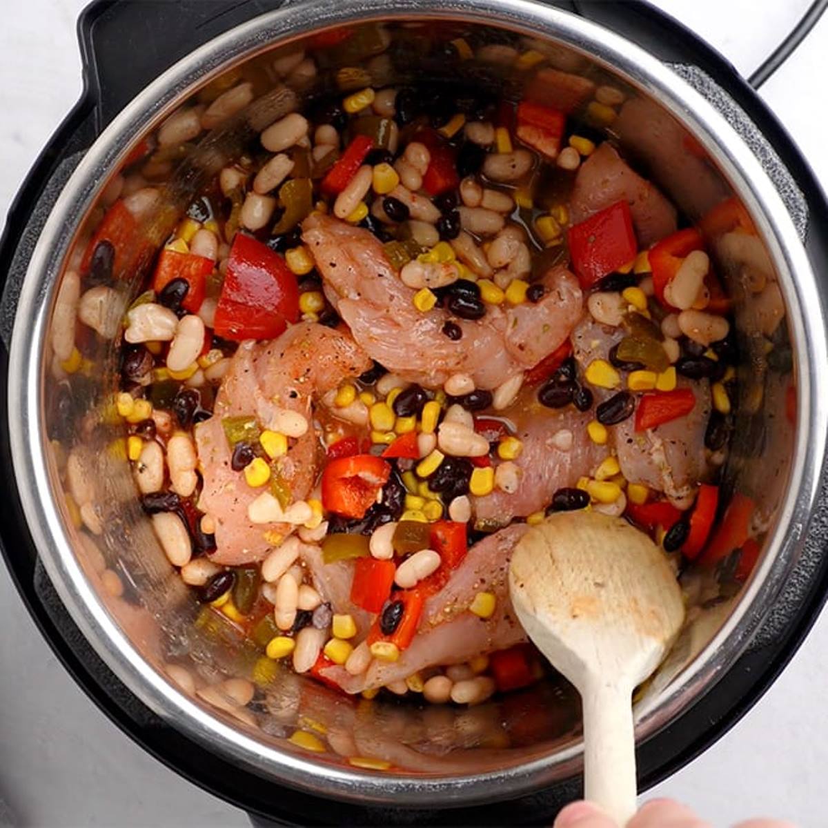 Сooking chicken with vegetables in Instant Pot