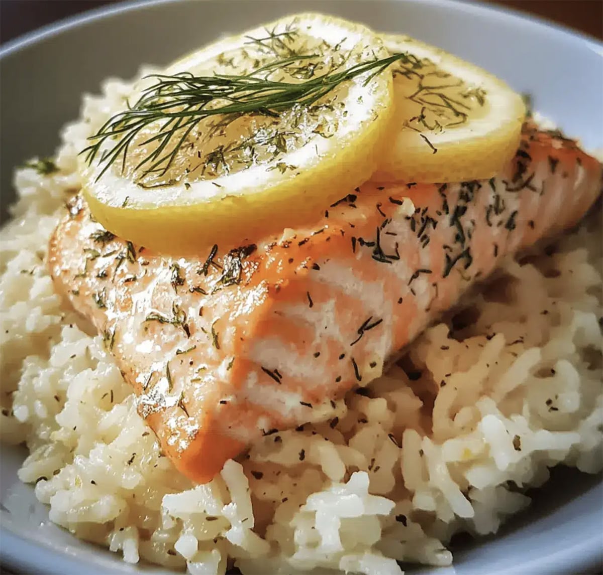 Lemon Dill Salmon & Rice