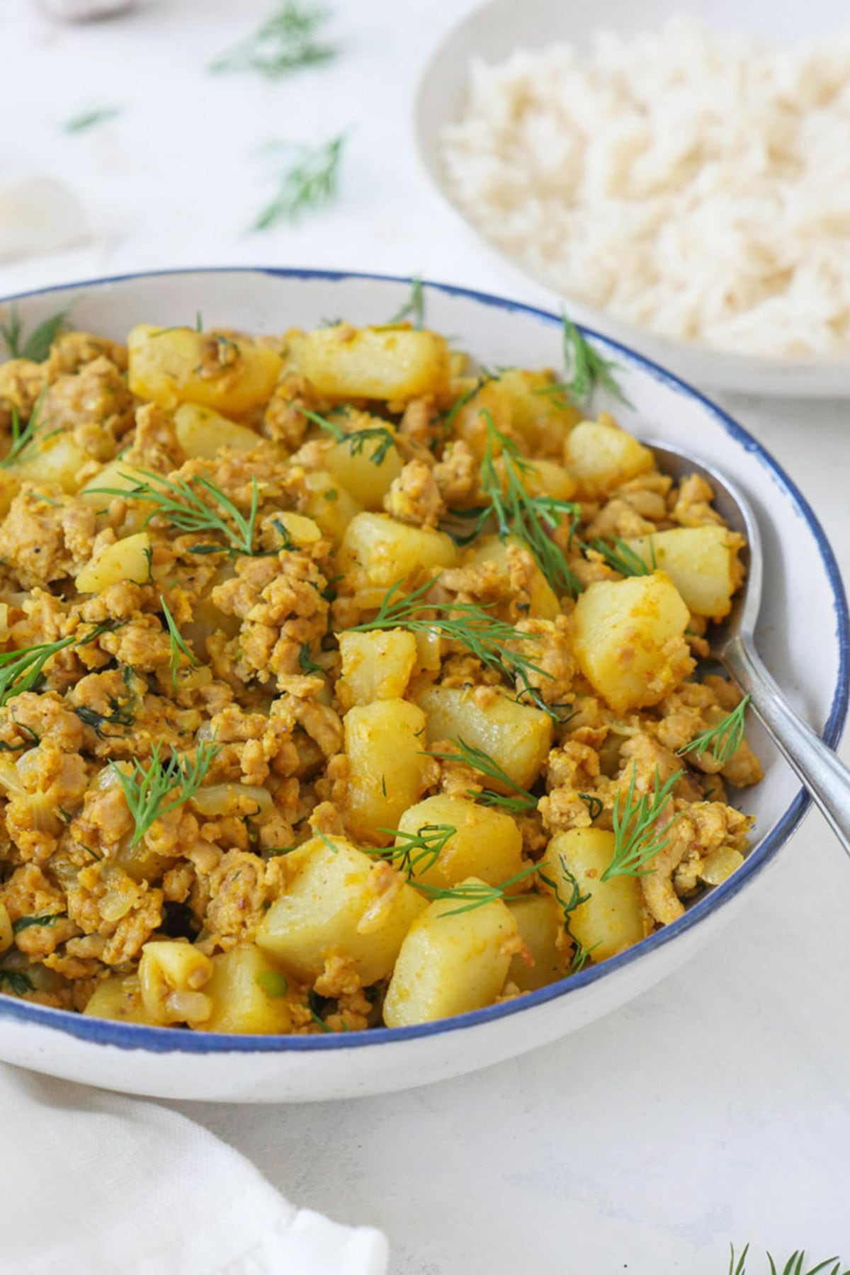 Spicy Garlic Dill Ground Turkey and Potatoes