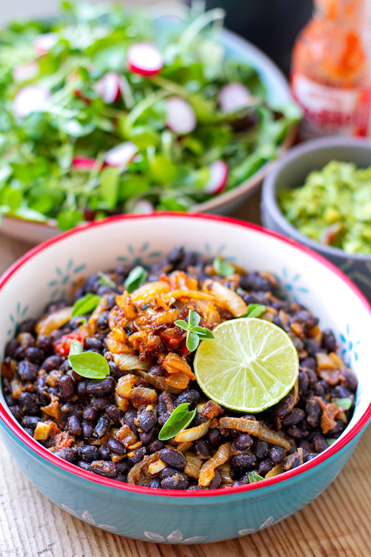 Instant Pot Spiced Black Beans With Onions
