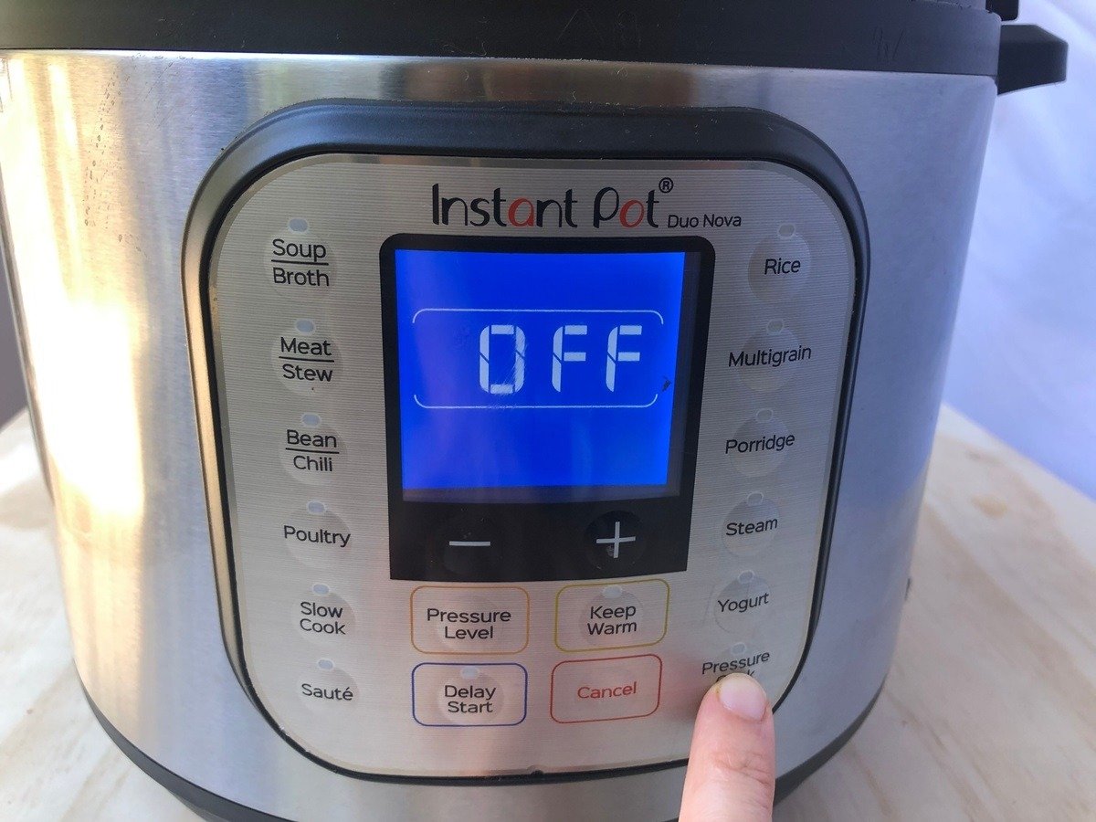 pressing "Pressure Cook" on instant pot