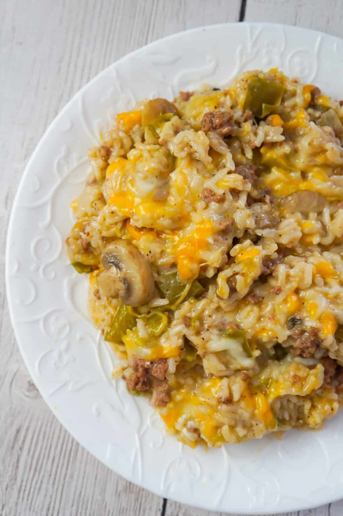 Instant Pot Philly Cheese Steak Ground Beef and Rice