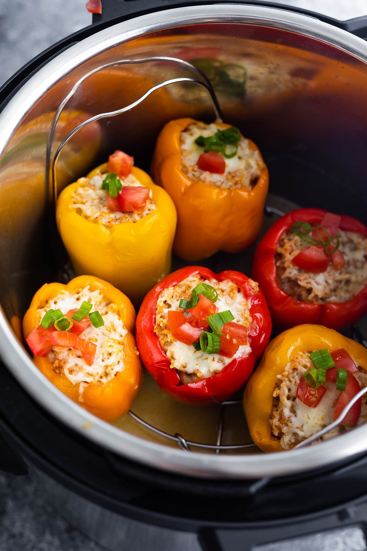 instant pot ground turkey stuffed peppers