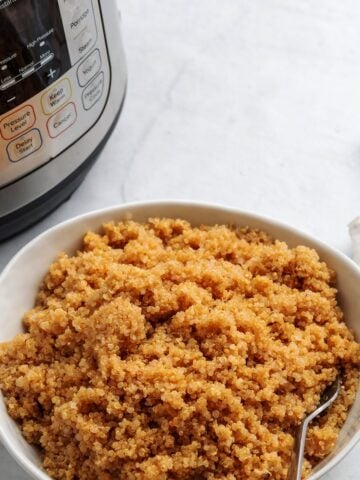 instant pot and quinoa in a bowl