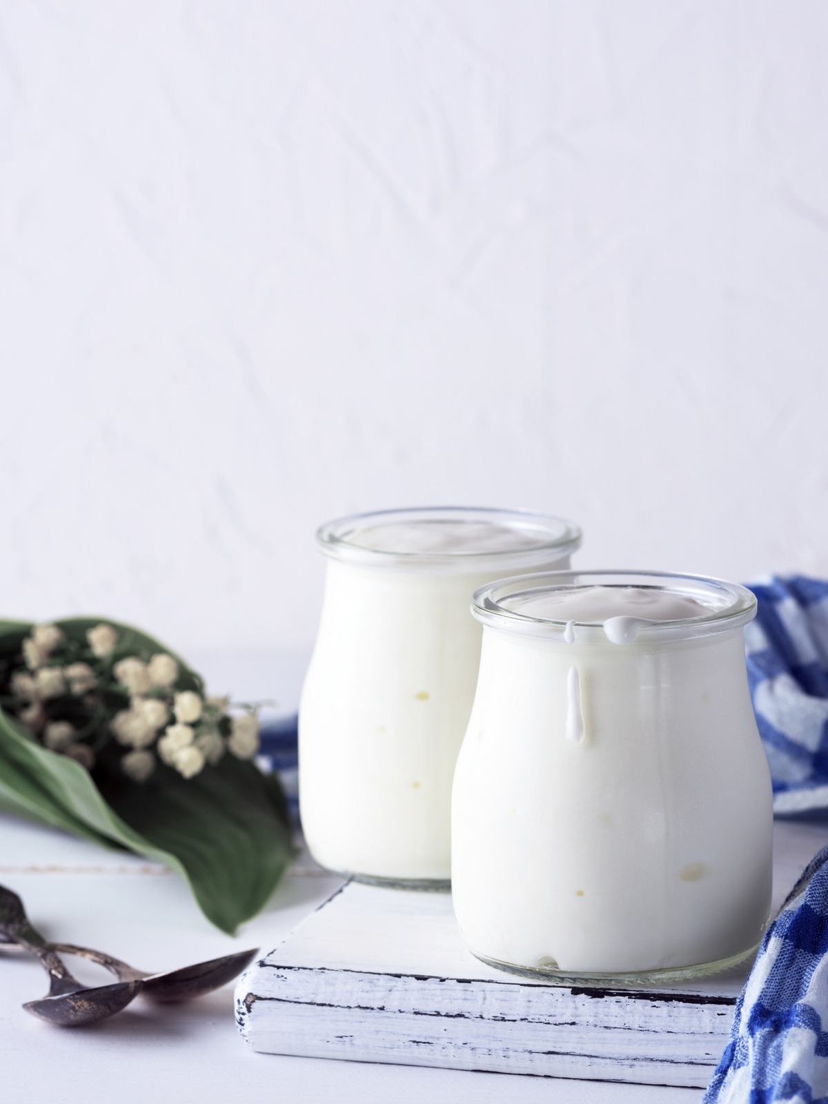 homemade yogurt in a glass jar