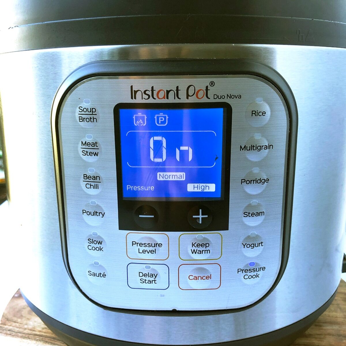 instant pot is on